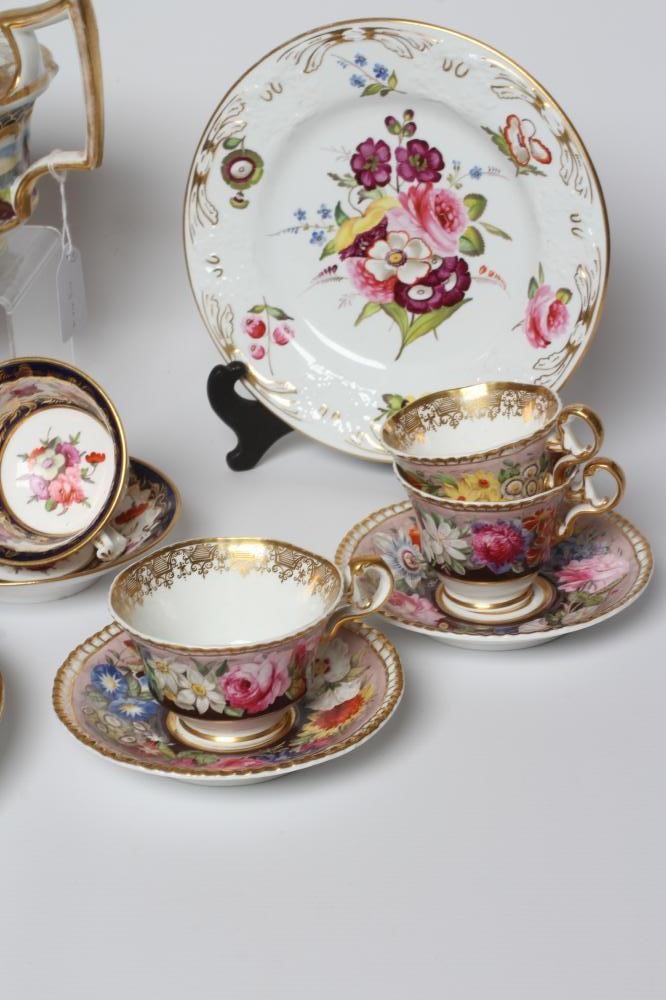 A COLLECTION OF REGENCY PORCELAIN including a Spode gadrooned teacup Image
