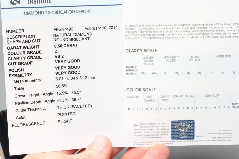 A SOLITAIRE DIAMOND RING Image