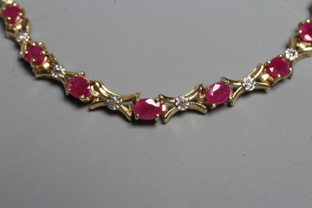 A RUBY AND DIAMOND BRACELET Image