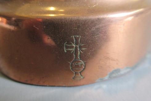 TWO SETS OF THREE SMALL VICTORIAN COPPER JELLY MOULDS of fluted tapering cylindrical form Image