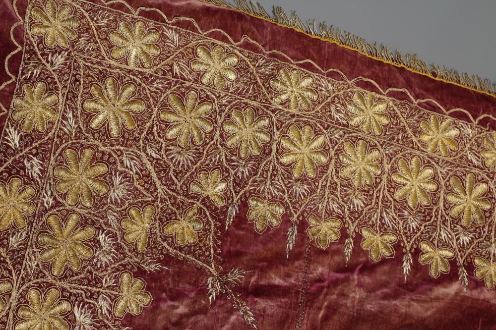 A CONTINENTAL PURPLE VELVET COVER Image