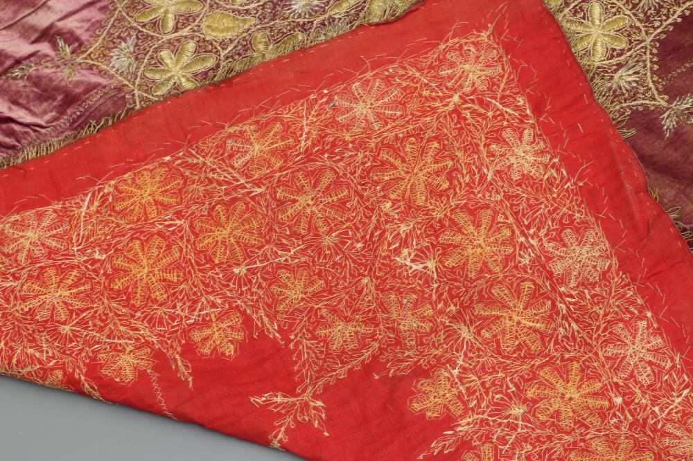 A CONTINENTAL PURPLE VELVET COVER Image