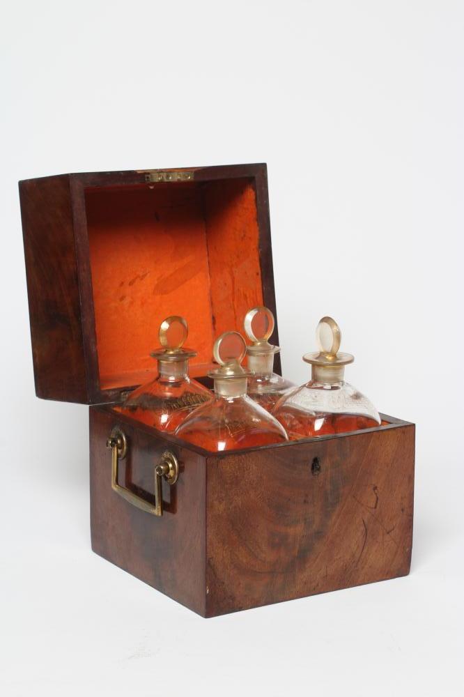 A REGENCY MAHOGANY DECANTER BOX of plain square section Image