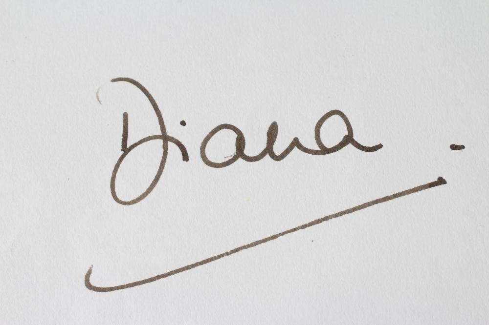 A SIGNED LETTER FROM PRINCESS DIANA on Kensington Palace paper Image