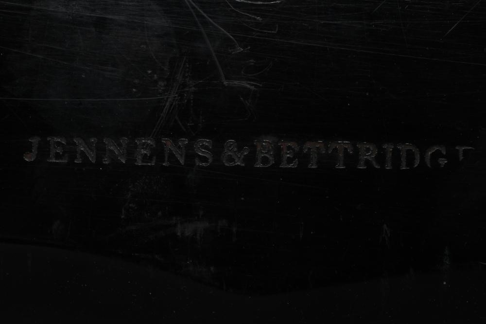 A VICTORIAN BLACK LACQUERED PAPIER MACHE TRAY BY JENNENS & BETTRIDGE Image