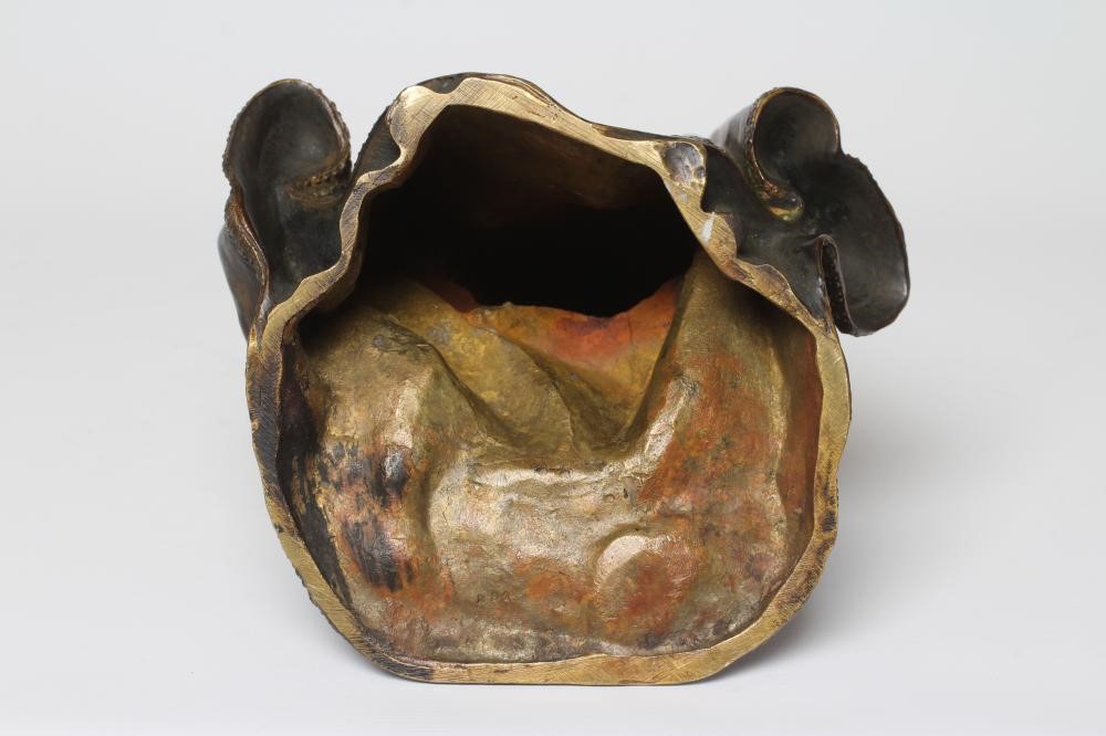 ALEXANDRE CLERGET (French 1856-1931) Lady wearing medieval costume, gilded bronze, signed 'A Image