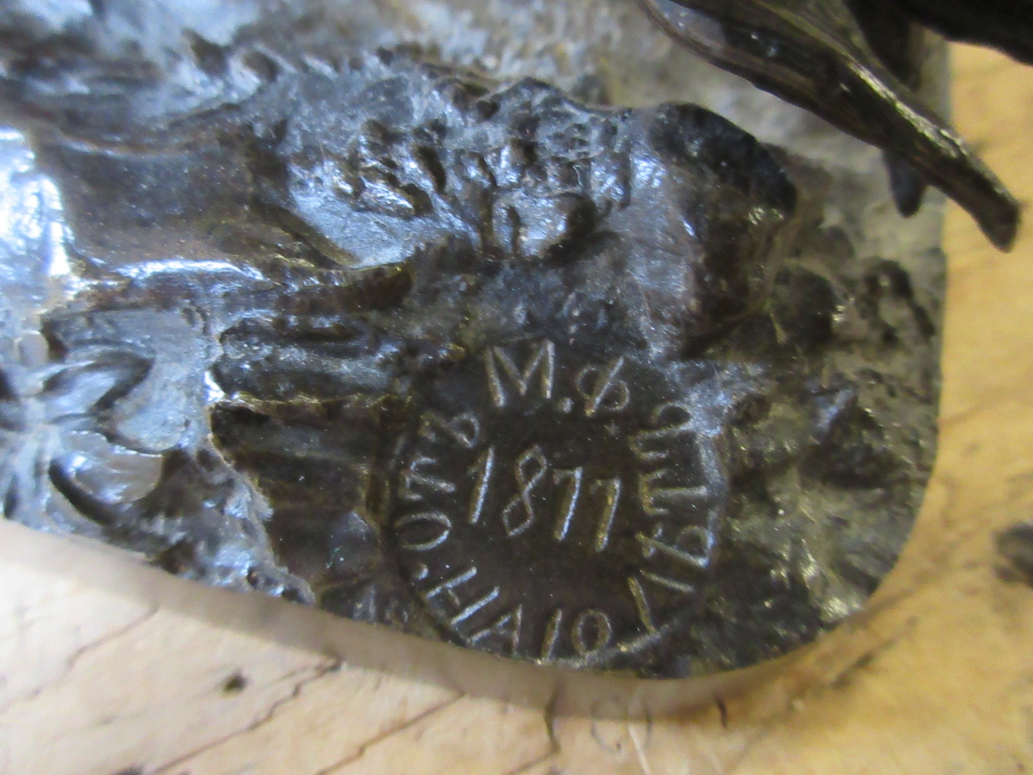 EUGENE LANCERAY (Russian 1848-1886) A horseman with rifle held aloft on a naturalistic base Image