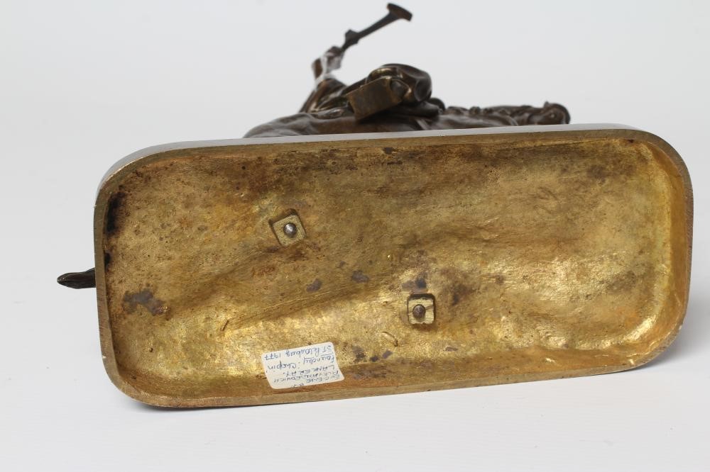 EUGENE LANCERAY (Russian 1848-1886) A horseman with rifle held aloft on a naturalistic base Image