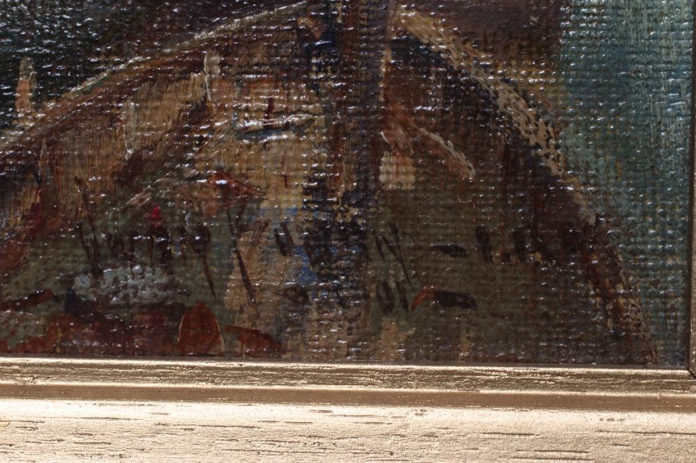 OWEN BOWEN (1873-1967) Port of St Mary, Isle of Man, signed lower left, oil on canvas board, 5" x Image