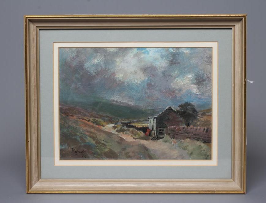 JOSEPH PIGHILLS (1902-1984) Far Intake, Haworth Moor, signed lower left and dated '79, oil on board, Image