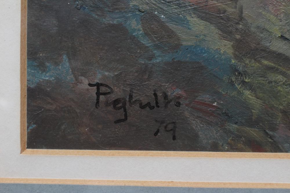 JOSEPH PIGHILLS (1902-1984) Far Intake, Haworth Moor, signed lower left and dated '79, oil on board, Image