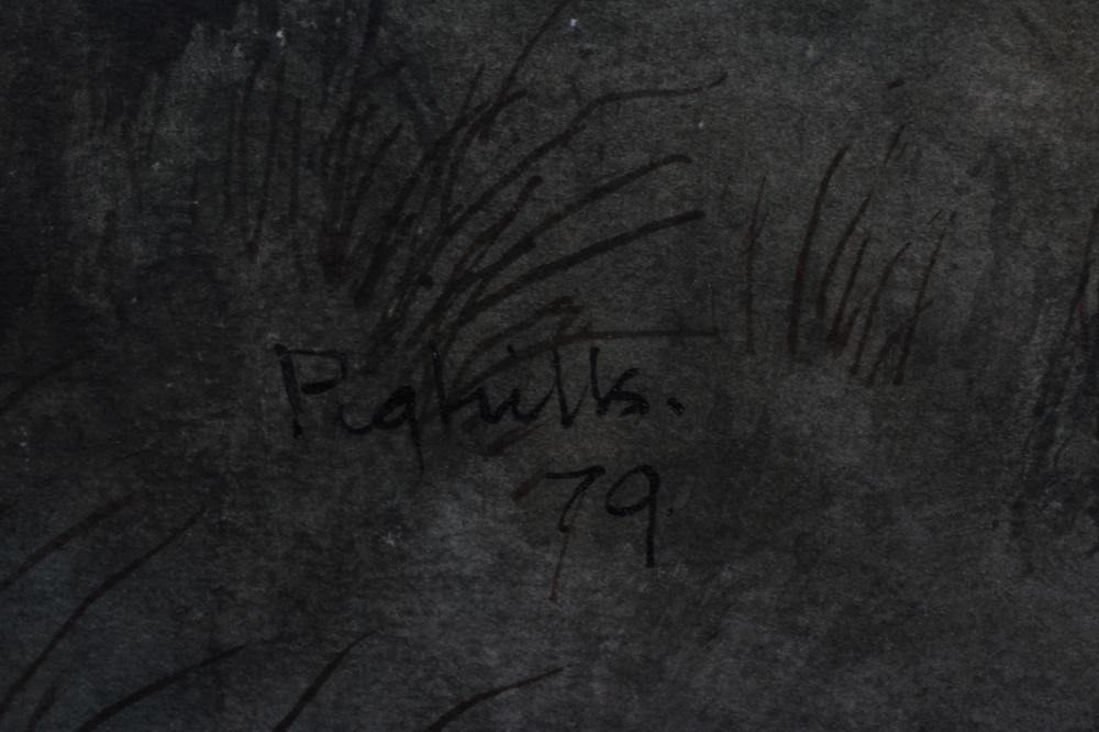 JOSEPH PIGHILLS (1902-1984) Far Intake, Haworth Moor, signed lower left, watercolour, 15 1/2" x 24", Image