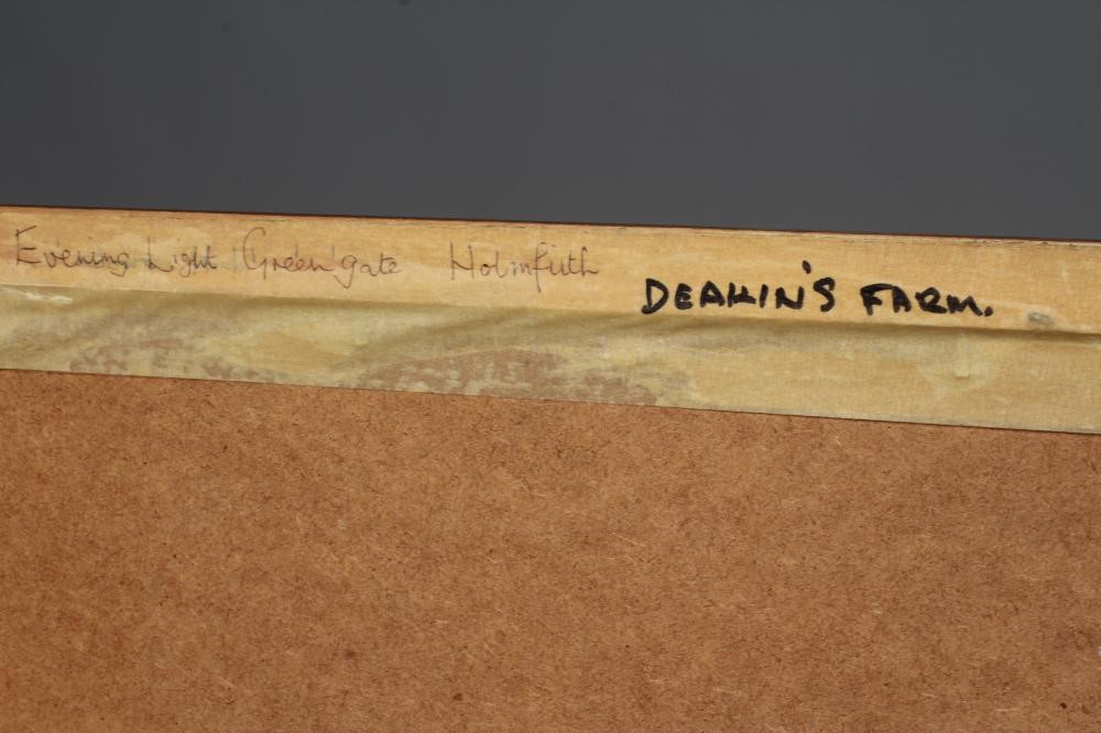 ASHLEY JACKSON (b.1940) Evening Light, Holmfirth, signed lower right, watercolour, 14" x 21", framed Image