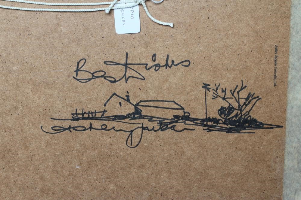 ASHLEY JACKSON (b.1940) Snowbound Road, signed lower right, watercolour, 14" x 20", framed and Image