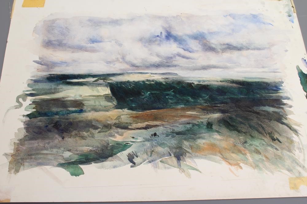 HAROLD WHARFE (1916-1999) A collection of five unframed watercolours titled 'River Wharfe Image