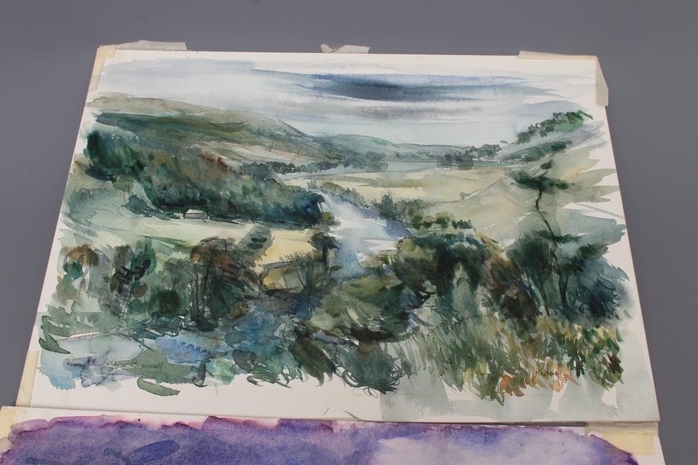 HAROLD WHARFE (1916-1999) A collection of five unframed watercolours titled 'River Wharfe Image