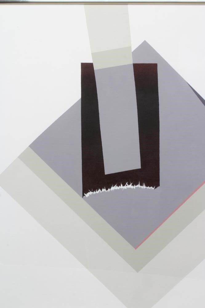 STUART WALTON (b.1933) Abstract, signed lower right and dated '86, oil on canvas laid on board, 30" Image