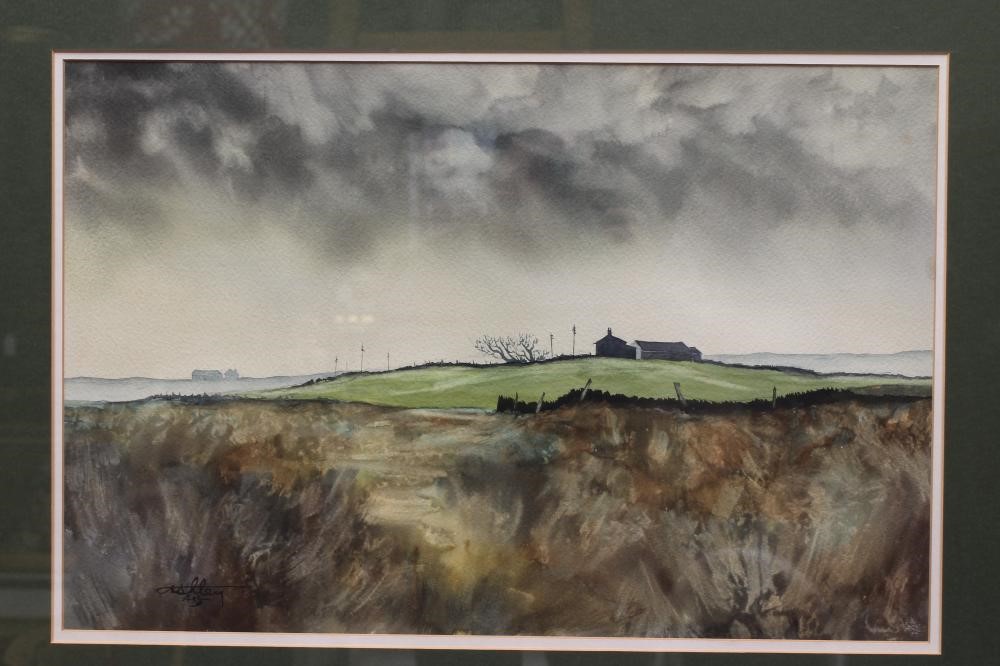 ASHLEY JACKSON (b.1940) Farm Buildings on the Yorkshire Moors, signed lower left, watercolour, 14" x Image