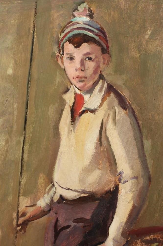 PHILIP NAVIASKY (1894-1983) Boy with Fishing Rod Image