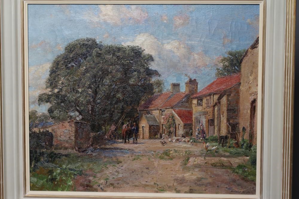 HERBERT F ROYLE (1870-1958) Lower Dean Farm, Nesfield, signed lower right, oil on canvas, 20" x 24", Image