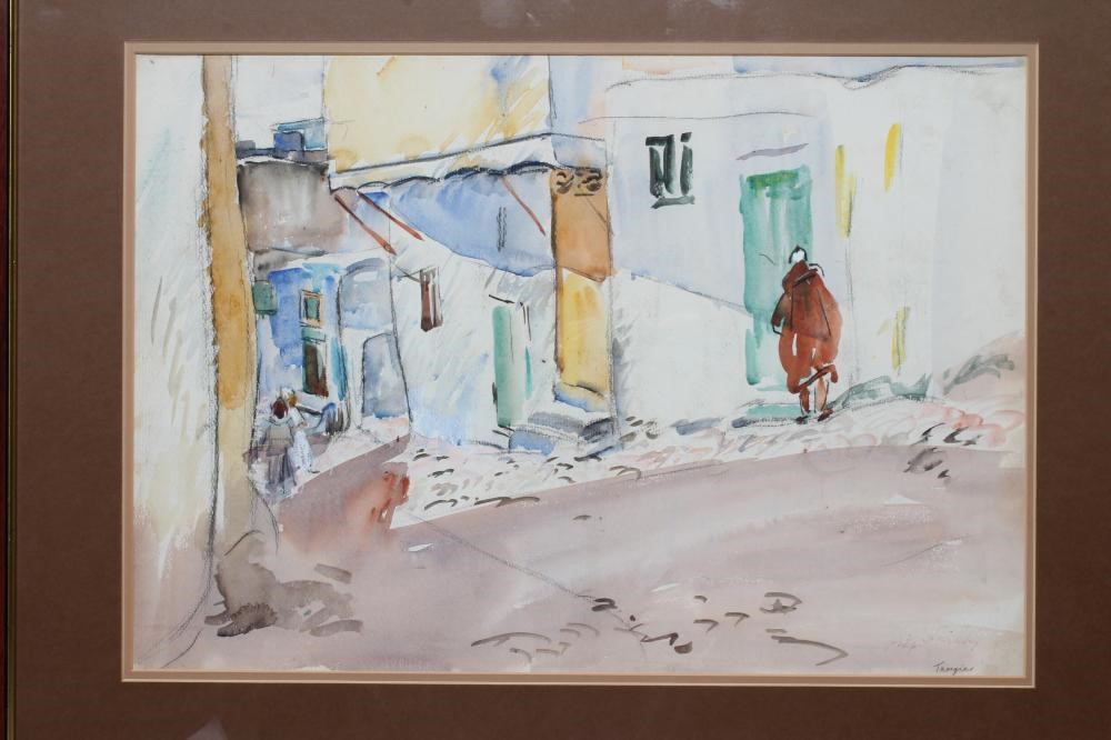 PHILIP NAVIASKY (1894-1983) Tangier, signed and inscribed with title lower right, watercolour, 14 Image