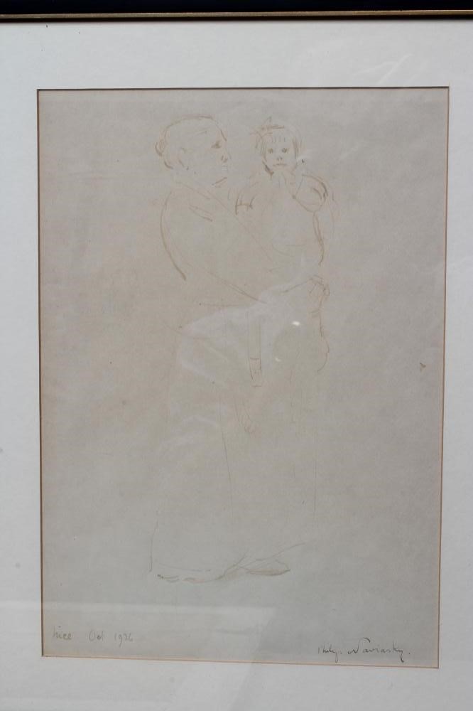 PHILIP NAVIASKY (1894-1983) A collection of four sketches depicting a mother and child Image