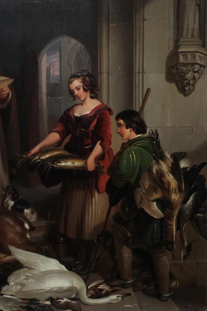 AFTER SIR EDWIN HENRY LANDSEER (1802-1873) Bolton Abbey in Olden Times, oil on panel, 22 1/2" x 27 Image