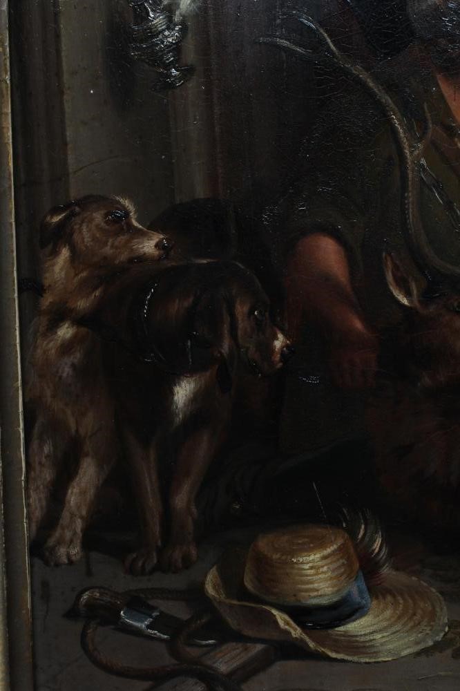 AFTER SIR EDWIN HENRY LANDSEER (1802-1873) Bolton Abbey in Olden Times, oil on panel, 22 1/2" x 27 Image