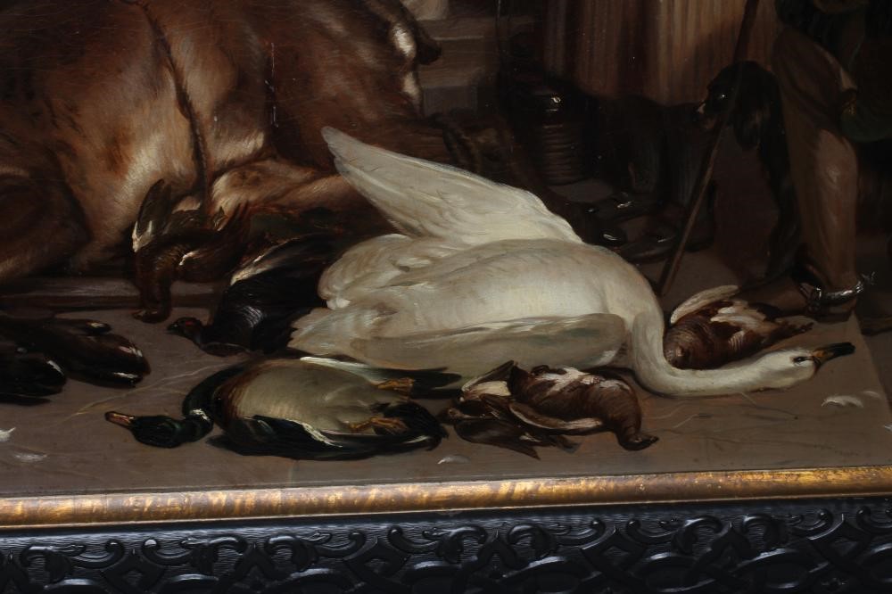 AFTER SIR EDWIN HENRY LANDSEER (1802-1873) Bolton Abbey in Olden Times, oil on panel, 22 1/2" x 27 Image