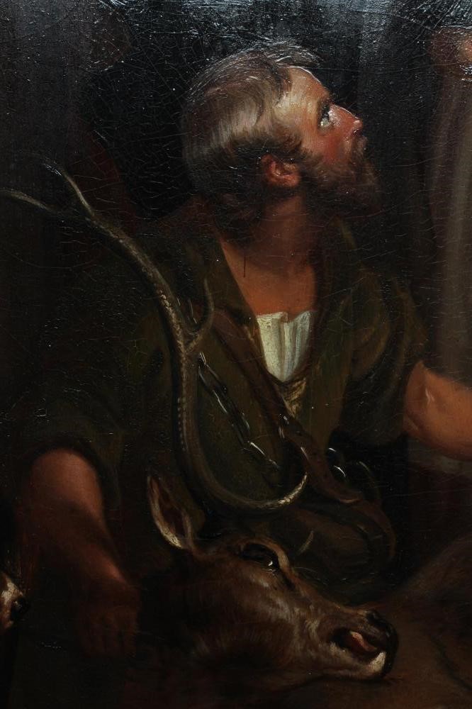 AFTER SIR EDWIN HENRY LANDSEER (1802-1873) Bolton Abbey in Olden Times, oil on panel, 22 1/2" x 27 Image