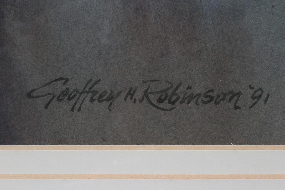 GEOFFREY H ROBINSON (b.1925) Prunus Pissardi and Old Imari Vase, signed lower right and dated '91, Image