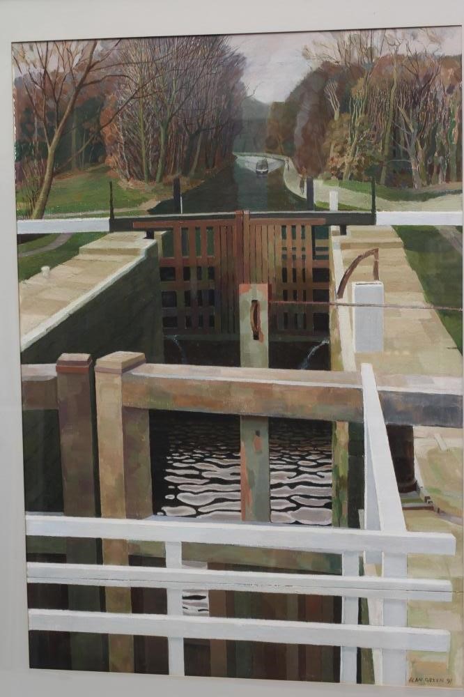 ALAN JOHN GREEN (1921-2020) Canal Lock Image