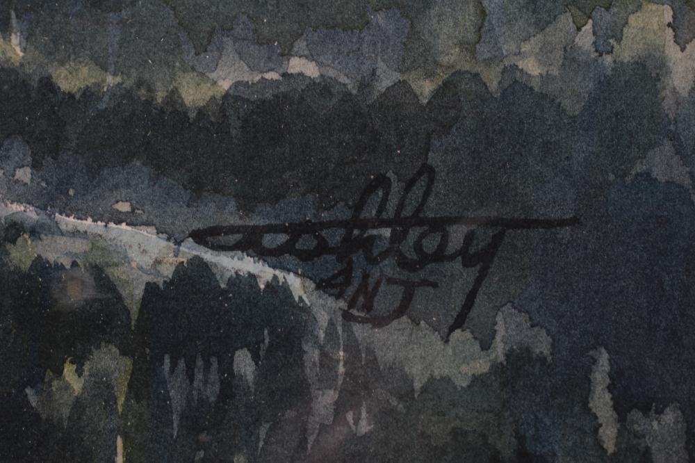 ASHLEY JACKSON (b.1940) View over Yorkshire Hills, signed lower right, watercolour, 14" x 21", Image