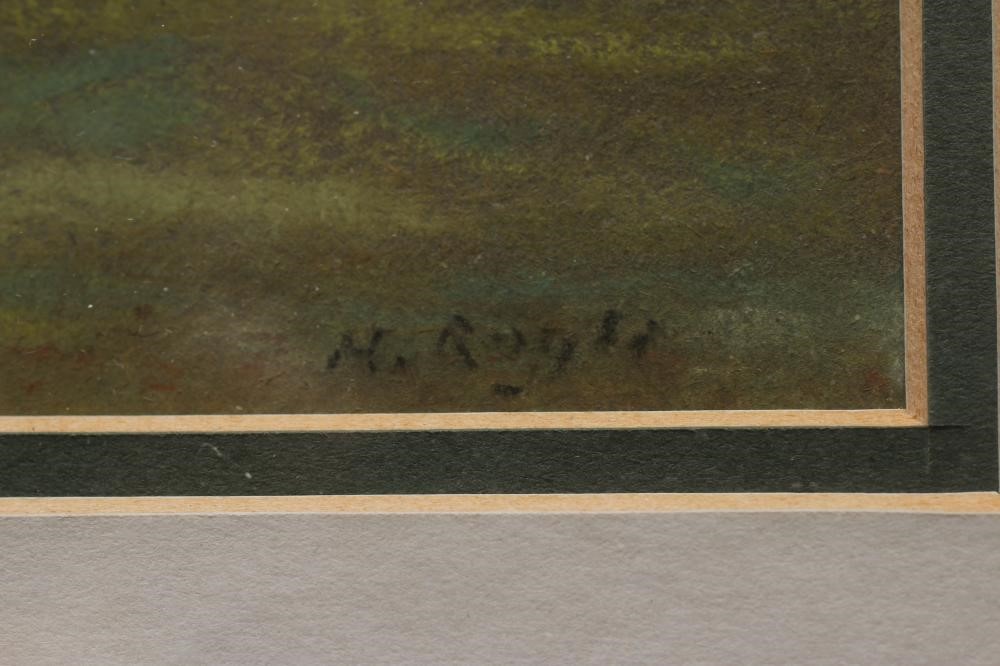 HERBERT F ROYLE (1870-1958) Cattle in pasture with hills beyond, pastel, signed lower right, 10" x Image