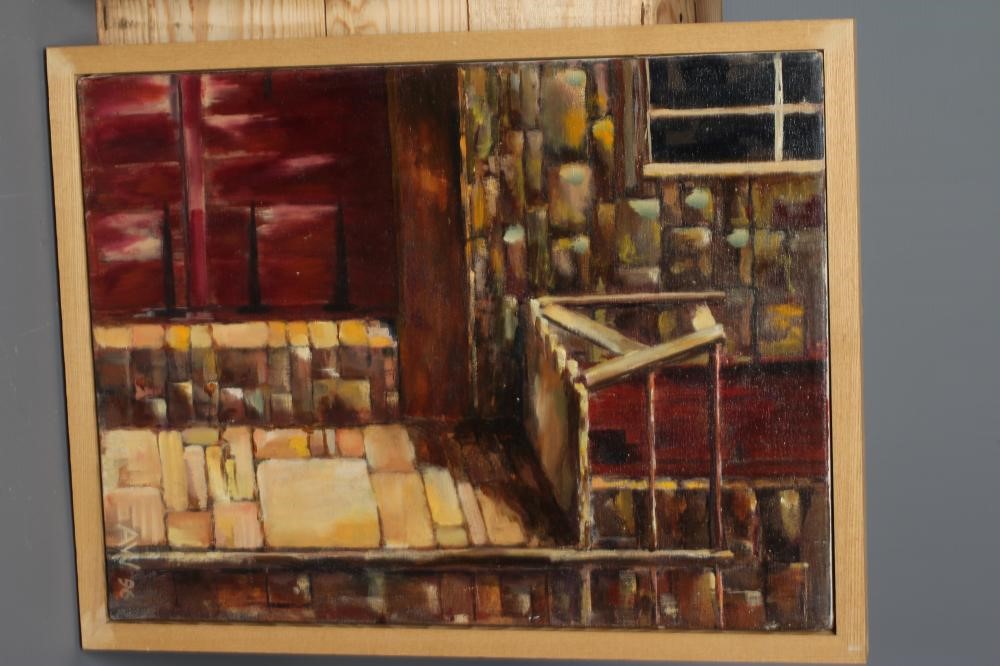 ANDREW WADE (20th/21st century) Yorkshire Barn, a pair of oils on canvas, both signed with initials Image