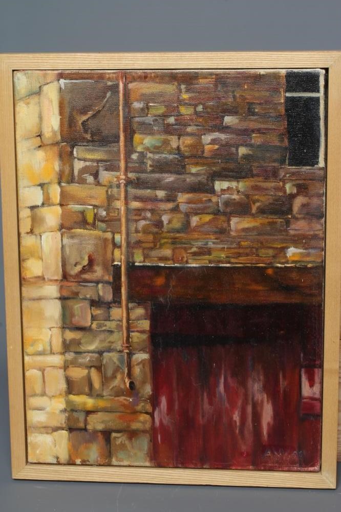 ANDREW WADE (20th/21st century) Yorkshire Barn, a pair of oils on canvas, both signed with initials Image