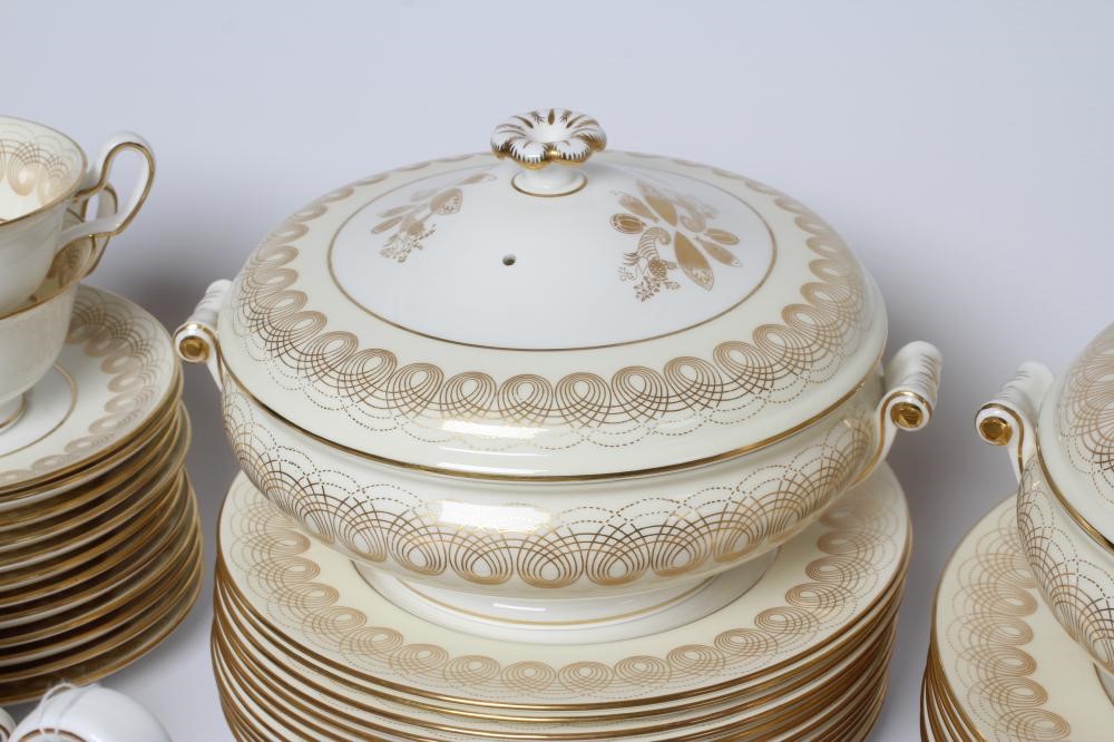 OF ROYAL INTEREST - a Wedgwood china Golden Persephone pattern dinner service designed by Eric Image