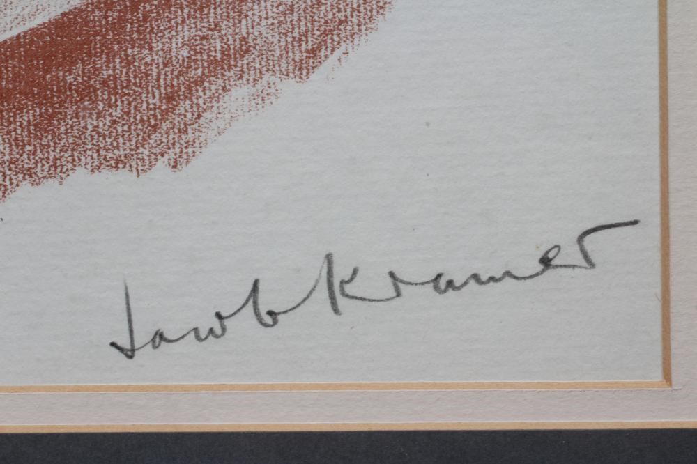 JACOB KRAMER (1892-1962) Portrait of a Lady, signed lower right, lithograph, 9 1/2" x 8 1/2", framed Image