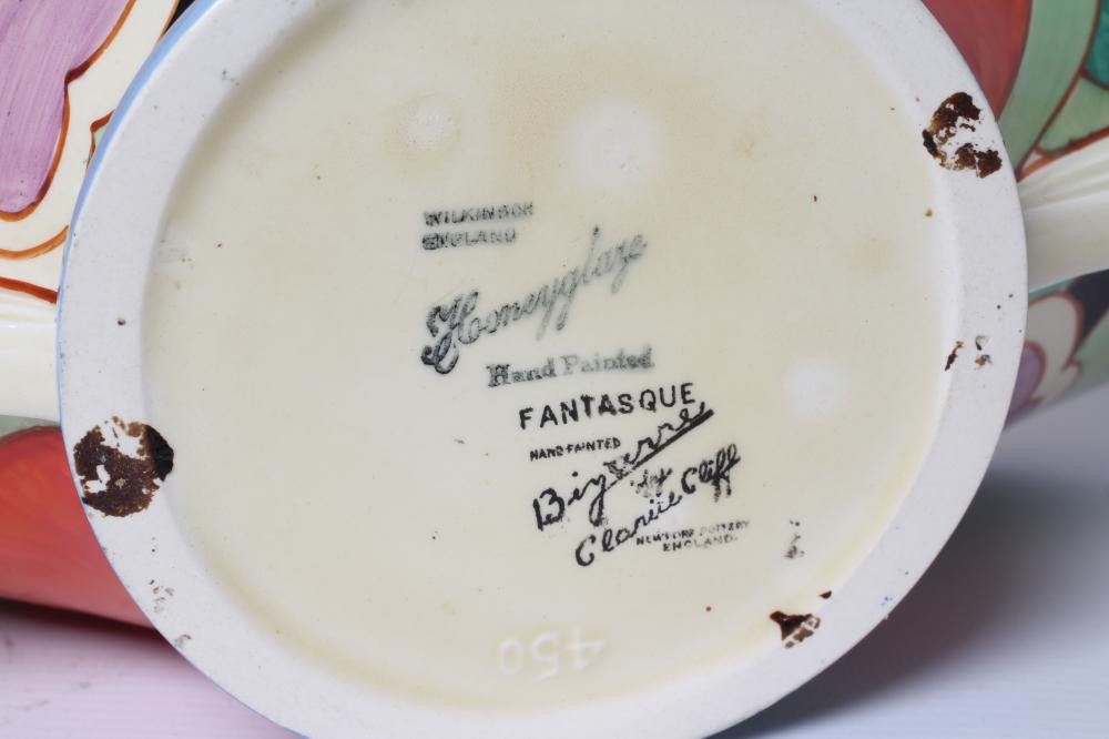 A CLARICE CLIFF FANTASQUE BIZARRE GARDENIA PATTERN POTTERY DAFFODIL BOWL Image