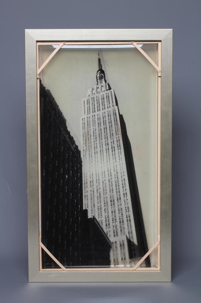 AFTER ANDY WARHOL (1928-1987) Empire State Building, Rosenthal Studio Line, glass, 23 1/2" x 12", Image