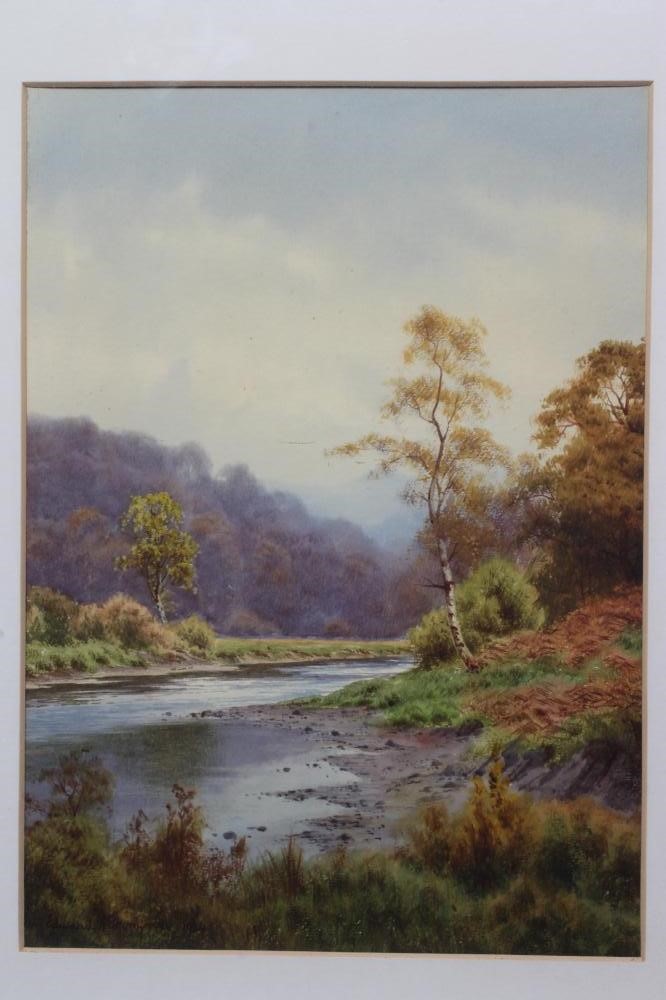 EDWARD H THOMPSON (1879-1949) Woodland River, signed and dated 1926 lower left, watercolour, 13 1/2" Image