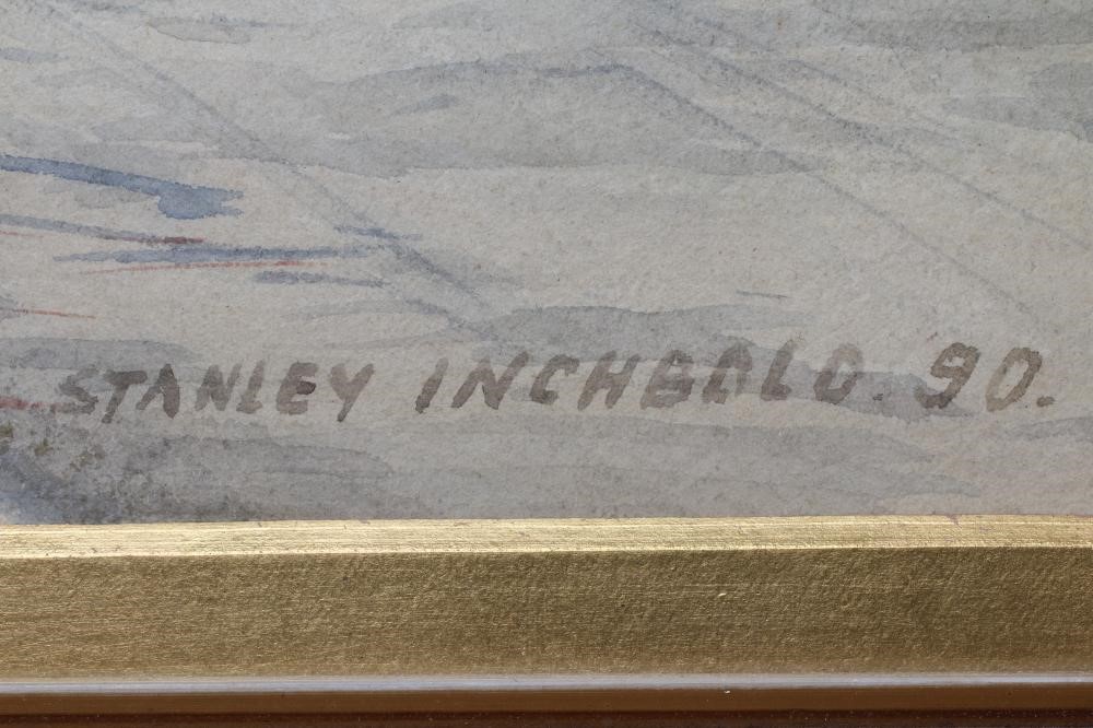 STANLEY INCHBOLD (1856-c.1930) Hong Kong Street Scene, signed lower right and dated '90, Image