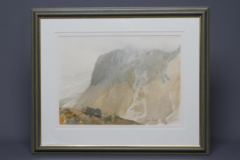 SIMON BULL (b.1958) Scafell from Upper Eskdale, signed lower right and inscribed with title, Image