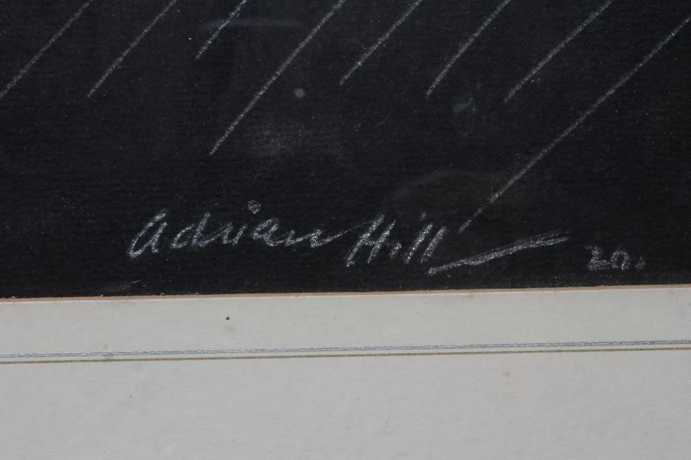 ADRIAN HILL (1895-1977) Two Japanese Figures, signed lower right, mixed media, 11 1/2" x 11 1/2", Image