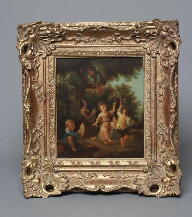 CIRCLE OF FRANCOIS LOUIS LANFANT DE METZ (1814-1892) A Family Group Picking Apples, oil on panel, 8 Image