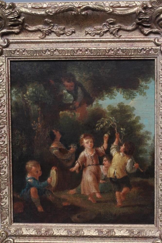 CIRCLE OF FRANCOIS LOUIS LANFANT DE METZ (1814-1892) A Family Group Picking Apples, oil on panel, 8 Image