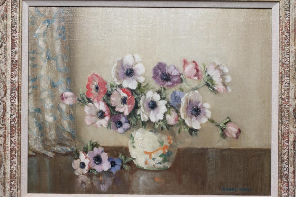 HERBERT DAVIS RICHTER (1874-1955) Still Life of Anemones in a vase, signed lower right, oil on Image