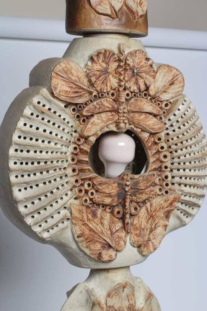 BERNARD ROOKE (b.1938) - a stoneware sectional floor standing lamp base Image