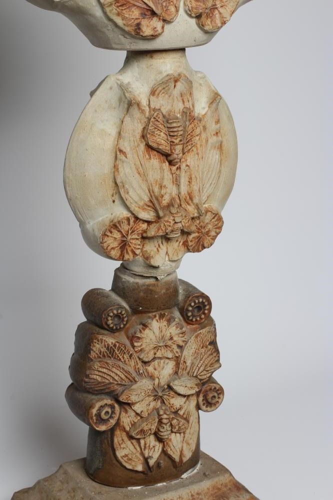 BERNARD ROOKE (b.1938) - a stoneware sectional floor standing lamp base Image