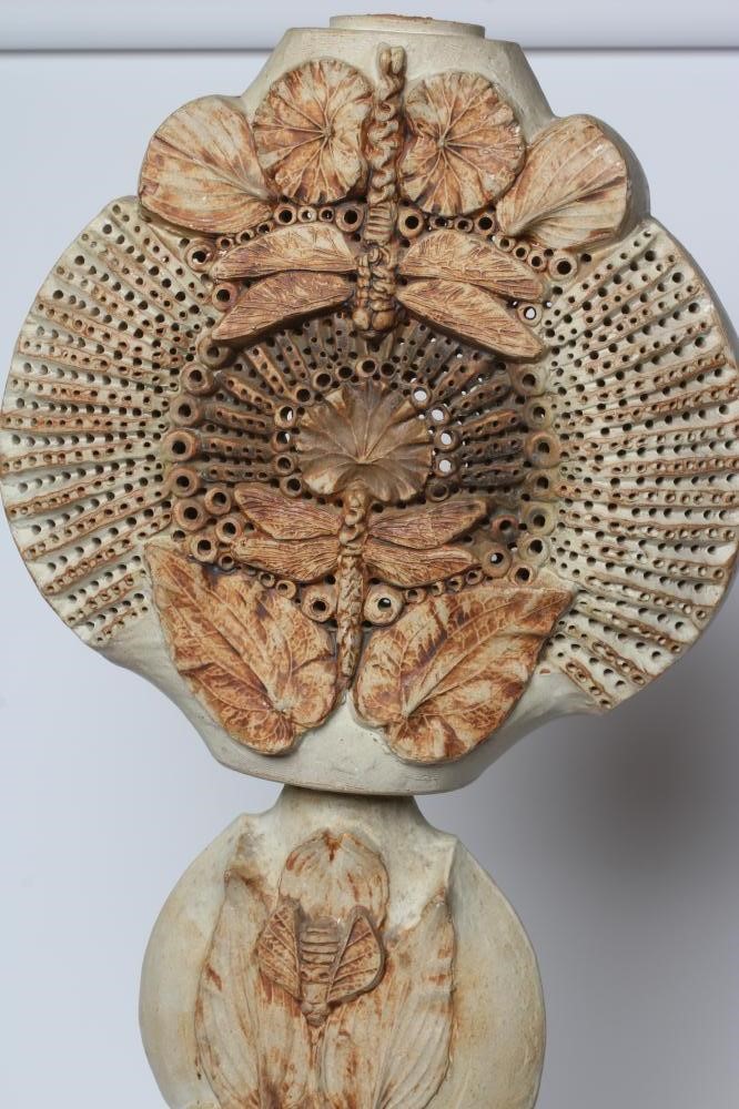 BERNARD ROOKE (b.1938) - a stoneware sectional floor standing lamp base Image